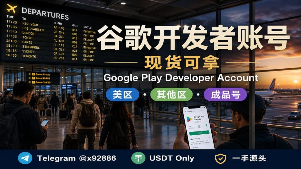 谷歌开发者账号注册示意